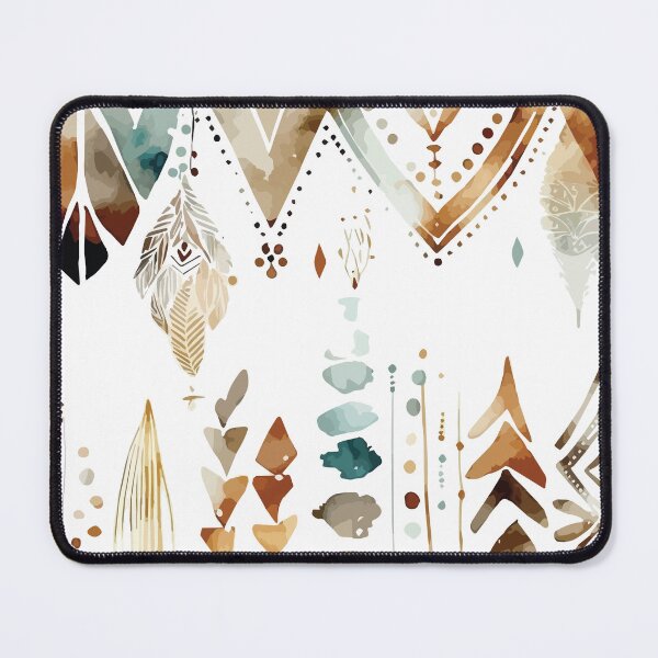 Item preview, A Bohemian Stencil Watercolor Print in Earth Tones- Boho Chic Patterns designed and sold by GVRDesign.