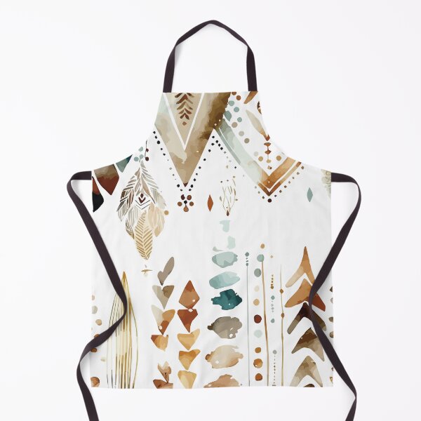 Item preview, A Bohemian Stencil Watercolor Print in Earth Tones- Boho Chic Patterns designed and sold by GVRDesign.