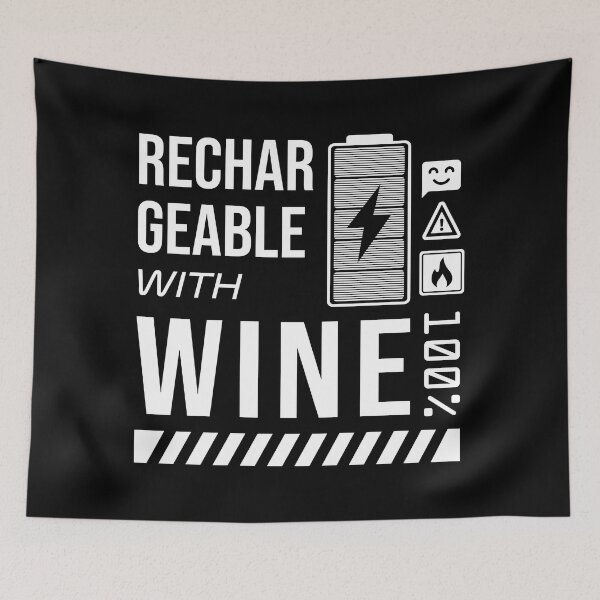 Item preview, Rechargeable with Wine - White Label designed and sold by forgottenfuture.