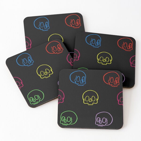 Item preview, Colourful Skulls Pattern designed and sold by Cadva.