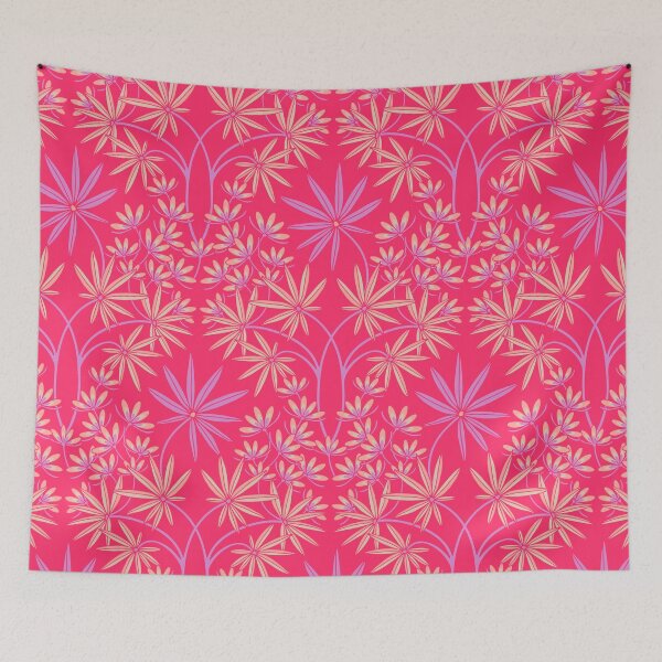 Item preview, GLAMOUR Floral Botanical Luxe Damask Pattern in Fuchsia Pink and Lavender Purple - UnBlink Studio by Jackie Tahara designed and sold by Jackie Tahara of UnBlink Studio.