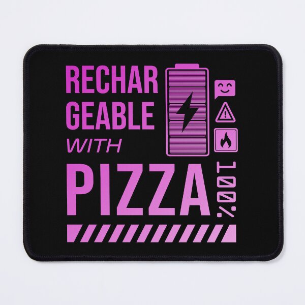 Item preview, Rechargeable with Pizza - Pink Label designed and sold by forgottenfuture.
