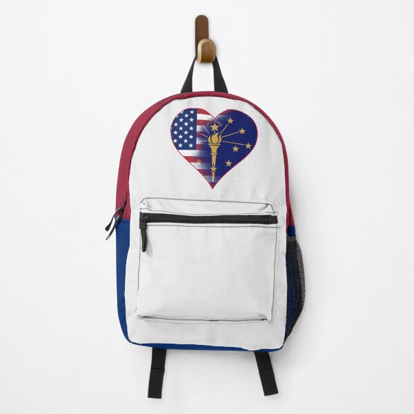 Item preview, State of Indiana Flag and American Flag Fusion Design designed and sold by Gsallicat.