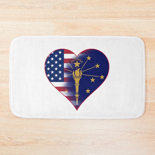 Item preview, State of Indiana Flag and American Flag Fusion Design designed and sold by Gsallicat.