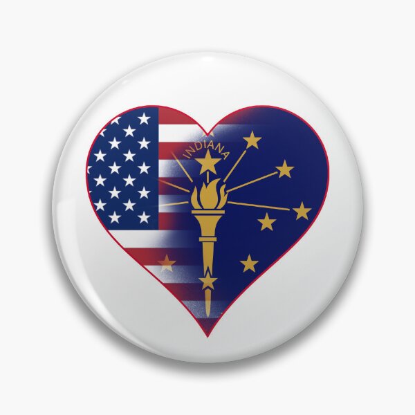 Item preview, State of Indiana Flag and American Flag Fusion Design designed and sold by Gsallicat.