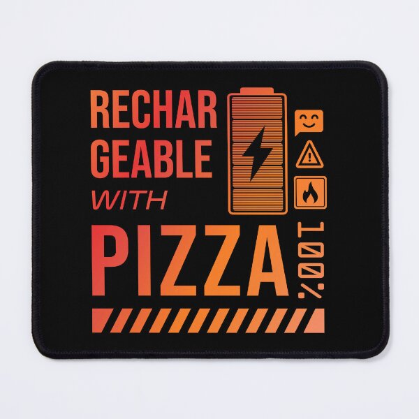 Item preview, Rechargeable with Pizza - Rusty Label designed and sold by forgottenfuture.