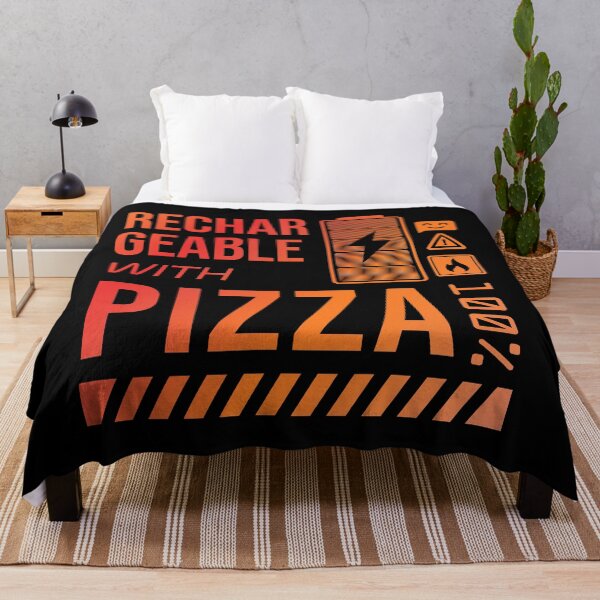 Item preview, Rechargeable with Pizza - Rusty Label designed and sold by forgottenfuture.
