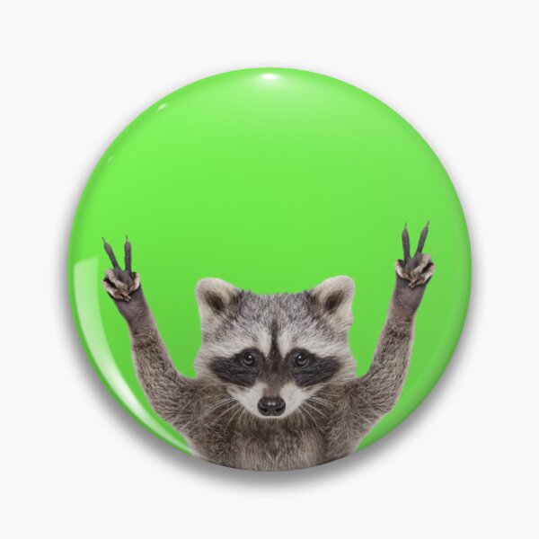 Item preview, Raccoon Cute Peace Sign Sticker designed and sold by windowdecals.