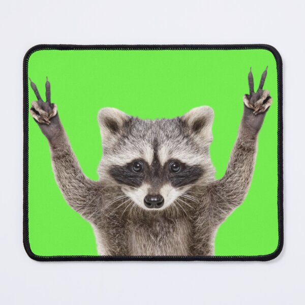 Item preview, Raccoon Cute Peace Sign Sticker designed and sold by windowdecals.