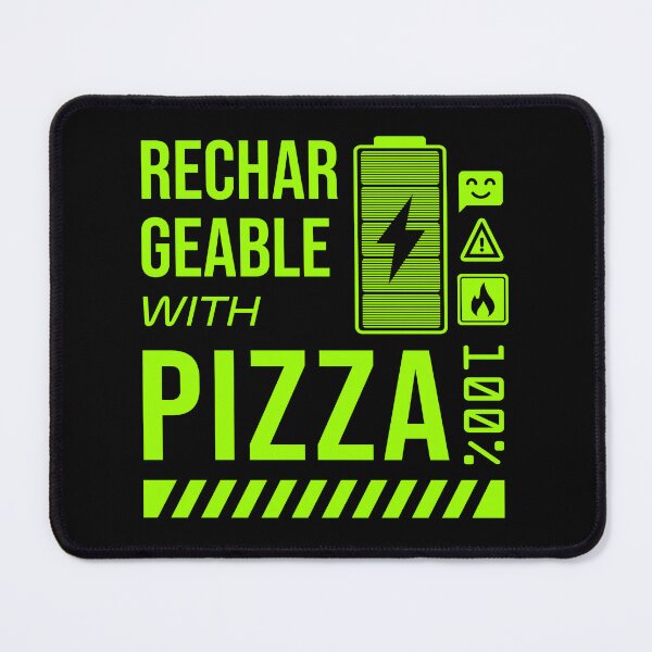 Item preview, Rechargeable with Pizza - Green Label designed and sold by forgottenfuture.