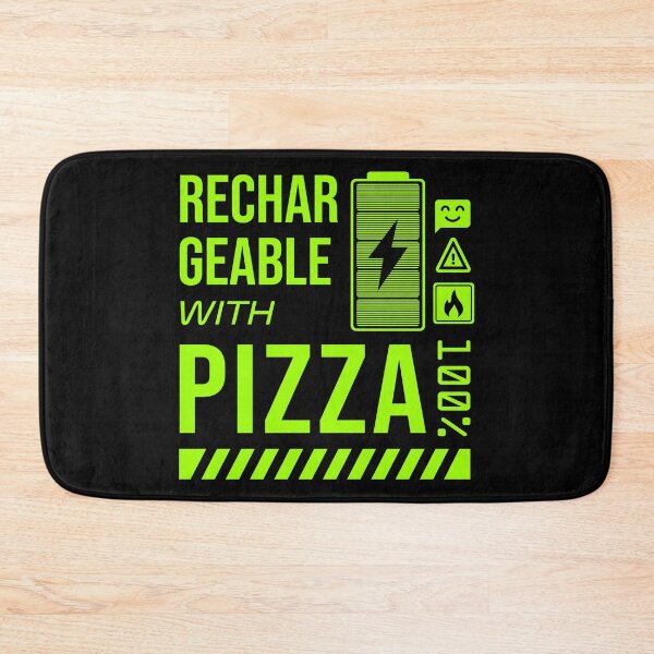 Item preview, Rechargeable with Pizza - Green Label designed and sold by forgottenfuture.