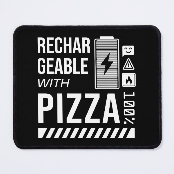 Item preview, Rechargeable with Pizza - White Label designed and sold by forgottenfuture.