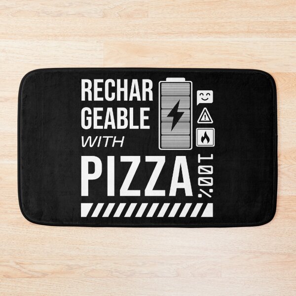Item preview, Rechargeable with Pizza - White Label designed and sold by forgottenfuture.