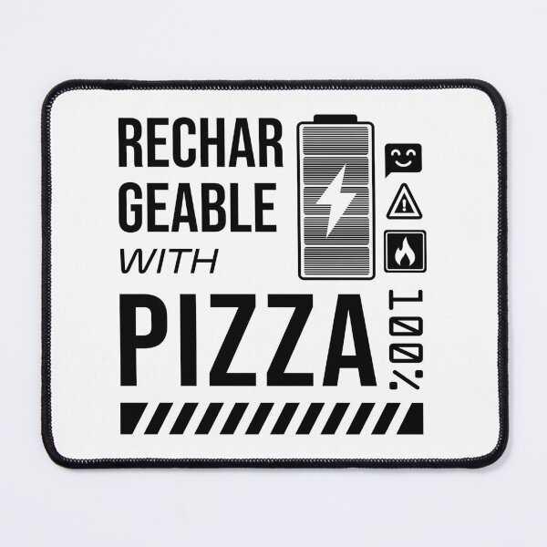 Item preview, Rechargeable with Pizza - Black Label designed and sold by forgottenfuture.