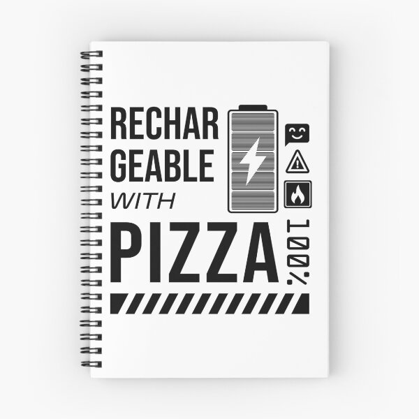 Item preview, Rechargeable with Pizza - Black Label designed and sold by forgottenfuture.