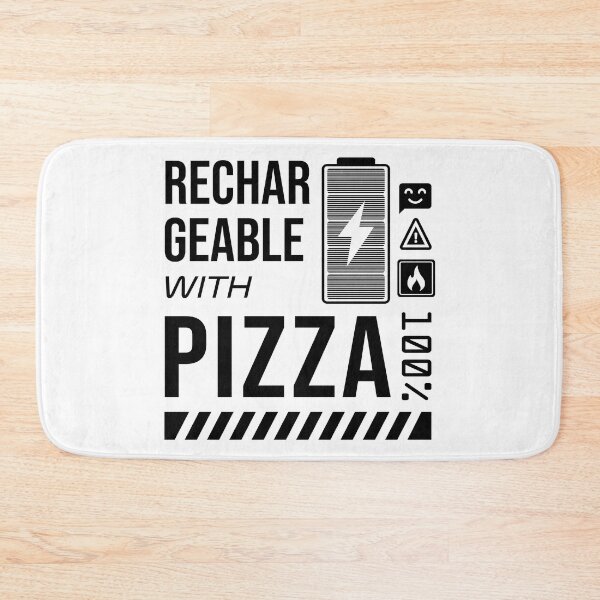 Item preview, Rechargeable with Pizza - Black Label designed and sold by forgottenfuture.