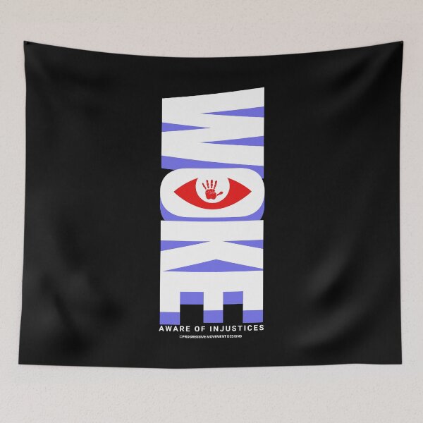 Item preview, PMD00883 Progressive Movement Designs Woke Eyes design shows you are a woke Democrat or Independent or Bernie Sanders supporter designed and sold by ProgressiveLeft.