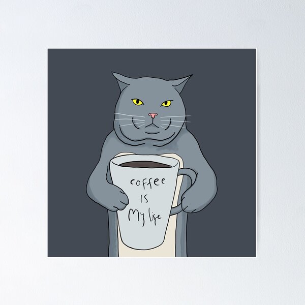 Item preview, Cat and Coffee designed and sold by Yeaha.