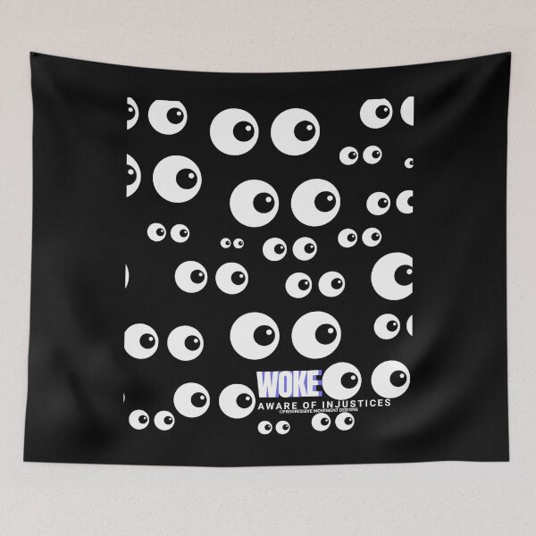 Item preview, PMD00886 Progressive Movement Designs Woke Eyes design shows you are a woke Democrat or Independent or Bernie Sanders supporter designed and sold by ProgressiveLeft.