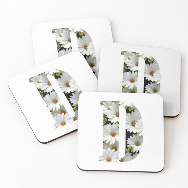 Artikelvorschau, D Botanisches Monogramm. Detaillierter Gänseblümchen-Zeichnungsaufkleber entworfen und verkauft von Cici-Chan.