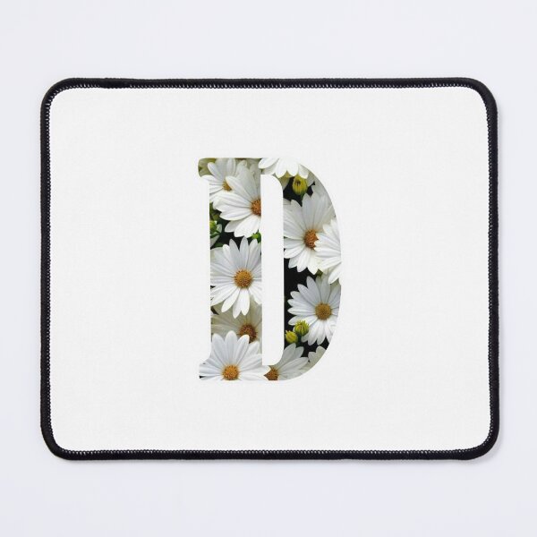 Artikelvorschau, D Botanisches Monogramm. Detaillierter Gänseblümchen-Zeichnungsaufkleber entworfen und verkauft von Cici-Chan.