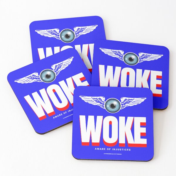 Item preview, PMD00888 Progressive Movement Designs Woke Wings design shows you are woke and aware of injustices for Democrats Independents and Bernie Sanders supporters designed and sold by ProgressiveLeft.