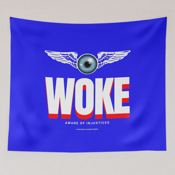 Item preview, PMD00888 Progressive Movement Designs Woke Wings design shows you are woke and aware of injustices for Democrats Independents and Bernie Sanders supporters designed and sold by ProgressiveLeft.