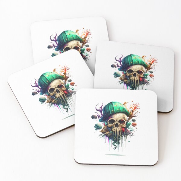 Item preview, SKULL JELLYFISH DARK PIRATE HAT SHIP OCEAN SEA CARIBEAN designed and sold by ogirdorgraphics.