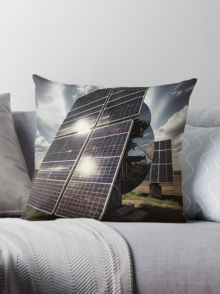 Solar Panels Throw Pillow for Sale by DigitizedArt