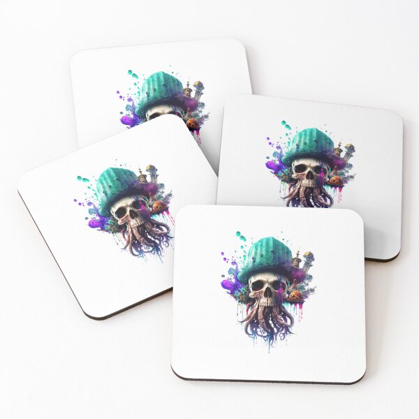 Item preview, SKULL JELLYFISH DARK PIRATE HAT SHIP OCEAN SEA CARIBEAN designed and sold by ogirdorgraphics.