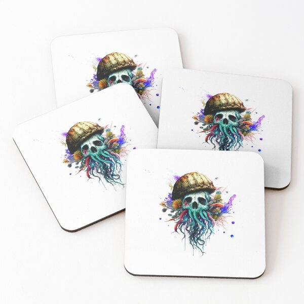 Item preview, SKULL JELLYFISH DARK PIRATE HAT SHIP OCEAN SEA CARIBEAN designed and sold by ogirdorgraphics.