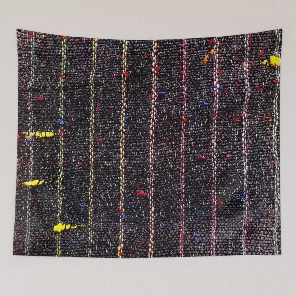 Item preview, Handwoven fabric- licorice allsorts designed and sold by woolydevdev.