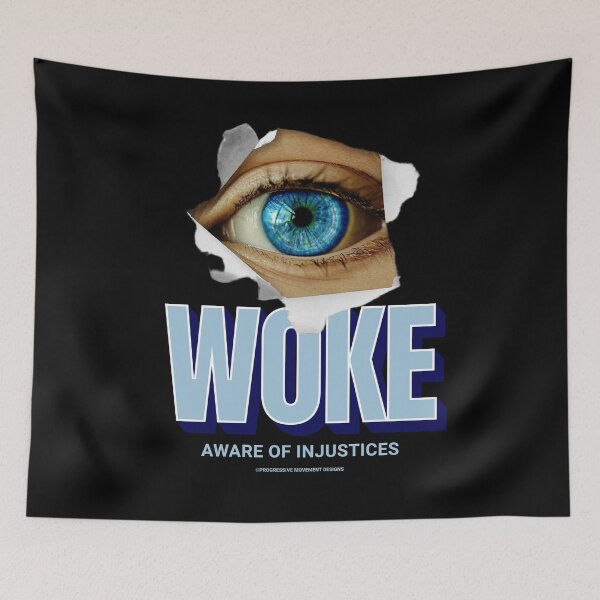 Item preview, PMD00890 Progressive Movement Designs Woke Eye design shows you are a woke Democrat or Independent or Bernie Sanders supporter designed and sold by ProgressiveLeft.