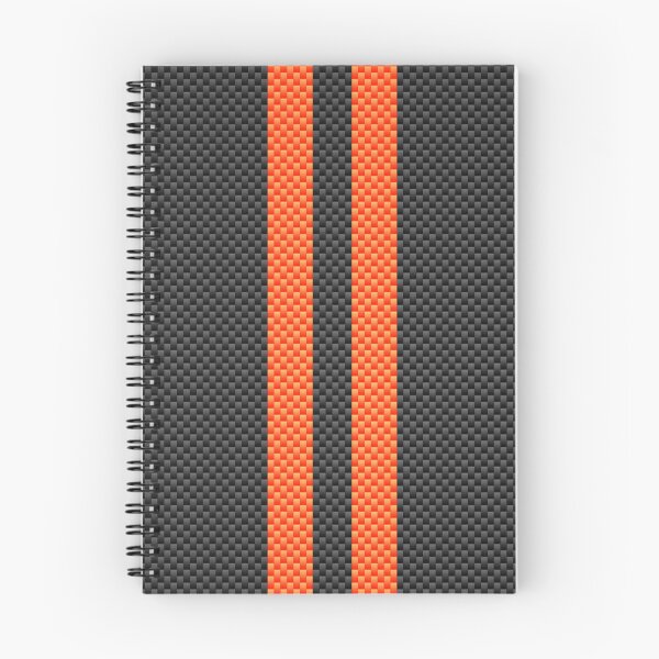Item preview, Black Carbon Fibre Fiber Orange Racing Stripes designed and sold by Garaga.