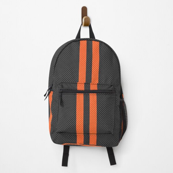 Item preview, Black Carbon Fibre Fiber Orange Racing Stripes designed and sold by Garaga.