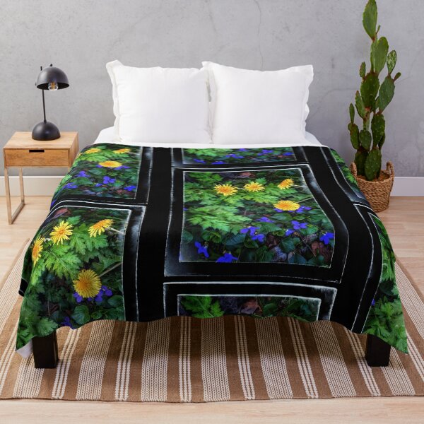 Item preview, Bright Yellow Dandelions Colorful Wildflower Garden Design designed and sold by EarthArtDesigns.
