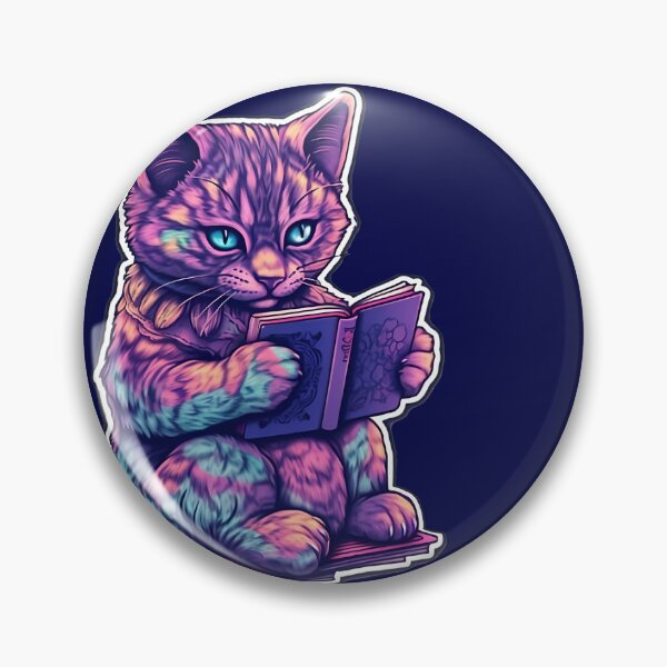 Item preview, Purple Celestial Kitten Reading a Book designed and sold by RandomForestBot.