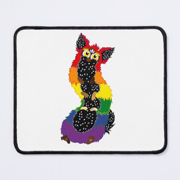 Item preview, Progress Pride Long Furby - Yellow Eyes designed and sold by LostHerMarbles.