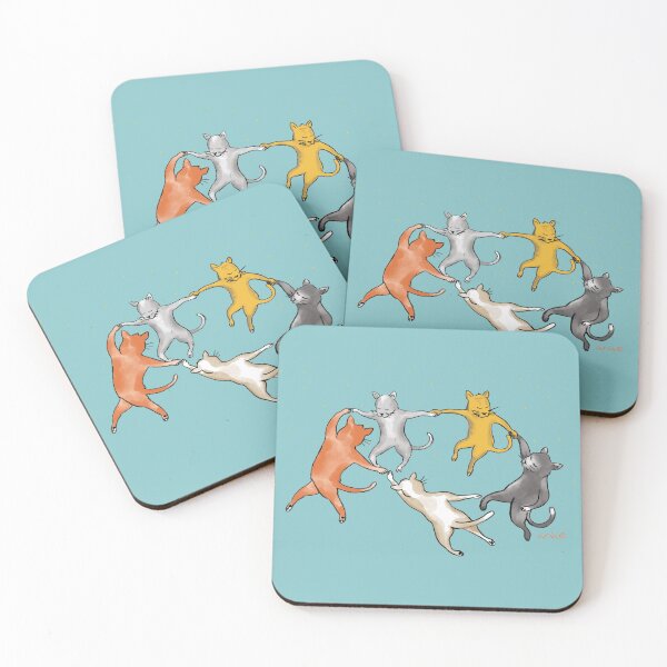Item preview, Dancing Cats of Summer designed and sold by AriaPinkBubble.