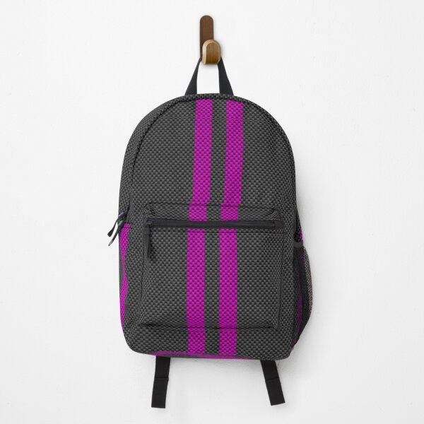 Item preview, Black Carbon Fibre Fiber Magenta Racing Stripes designed and sold by Garaga.