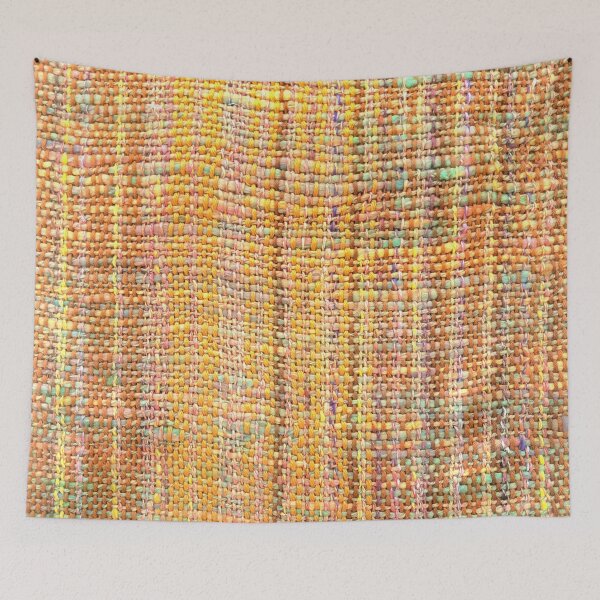Item preview, Handwoven fabric- tabby cat designed and sold by woolydevdev.