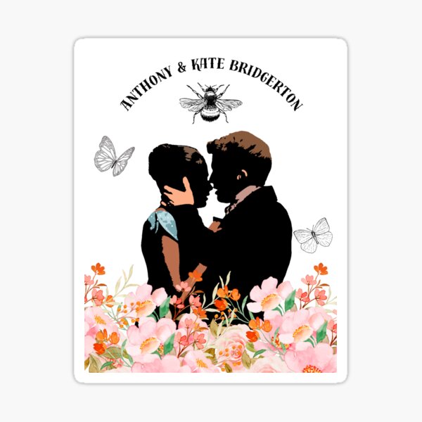 Aperçu de l'œuvre Anthony et Kate Bridgerton : L'amour parmi les fleurs créée et vendue par Classicambience.