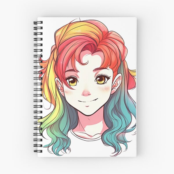 Artikelvorschau, Wunderliche regenbogenhaarige junge Dame entworfen und verkauft von RandomForestBot.