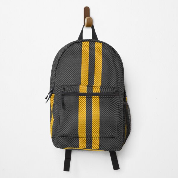 Item preview, Black Carbon Fibre Fiber Yellow Racing Stripes designed and sold by Garaga.