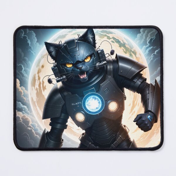 Item preview, Space Cat: A Cosmic Feline - combat ready designed and sold by Digital-Hijinx.