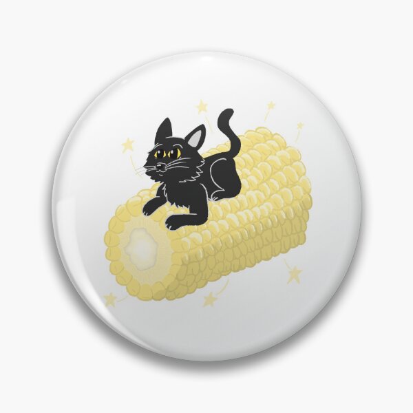 Item preview, Black Cat on a corn on the cob designed and sold by Slunkisbiggles.