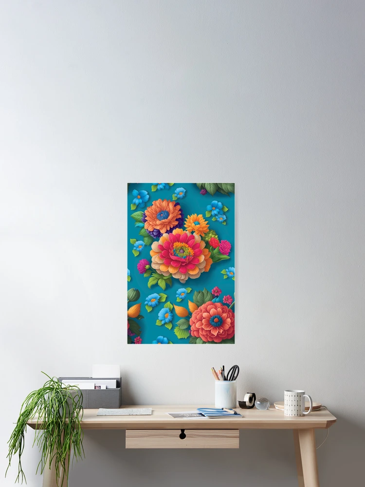 Thumbnail 2 of 3, Poster, flovers pattern designed and sold by Digi Artworks Store.