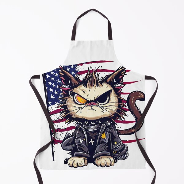 Item preview, 4th of July Cute Cat The Red, White, and Ruffian designed and sold by ChromaArtistic.