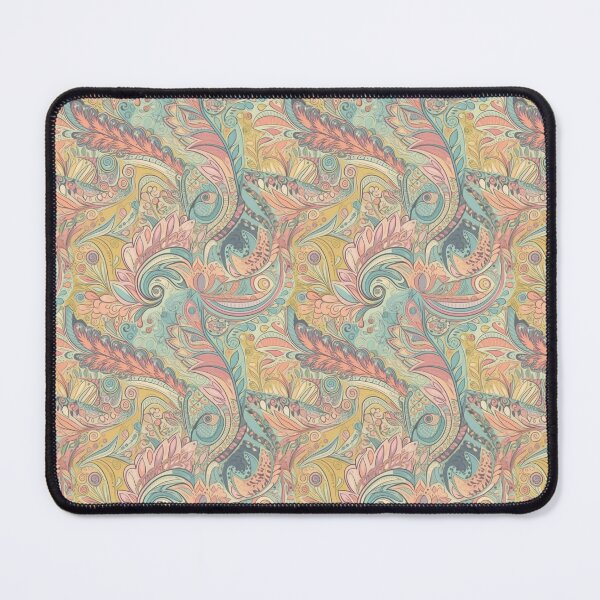 Item preview, Whimsical Pink Yellow and Green Feather Pattern designed and sold by StudioTokyo.