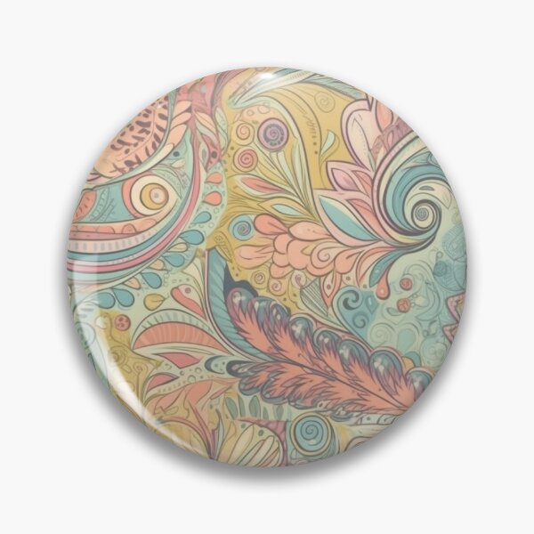 Item preview, Whimsical Pink Yellow and Green Feather Pattern designed and sold by StudioTokyo.
